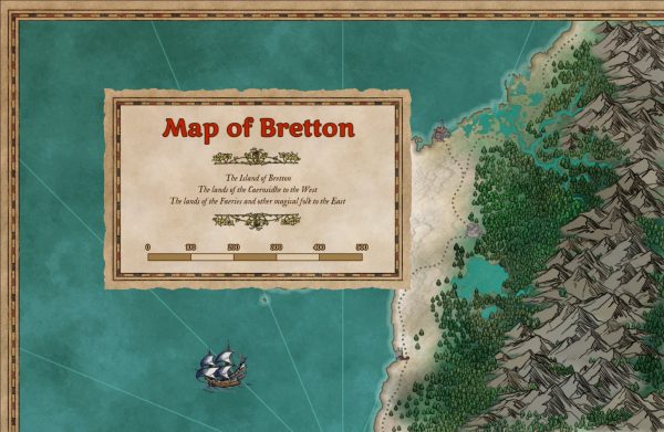 Striped frame & box map sample, full colour
