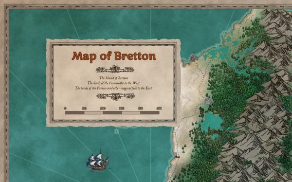 Striped frame & box map sample, colourable