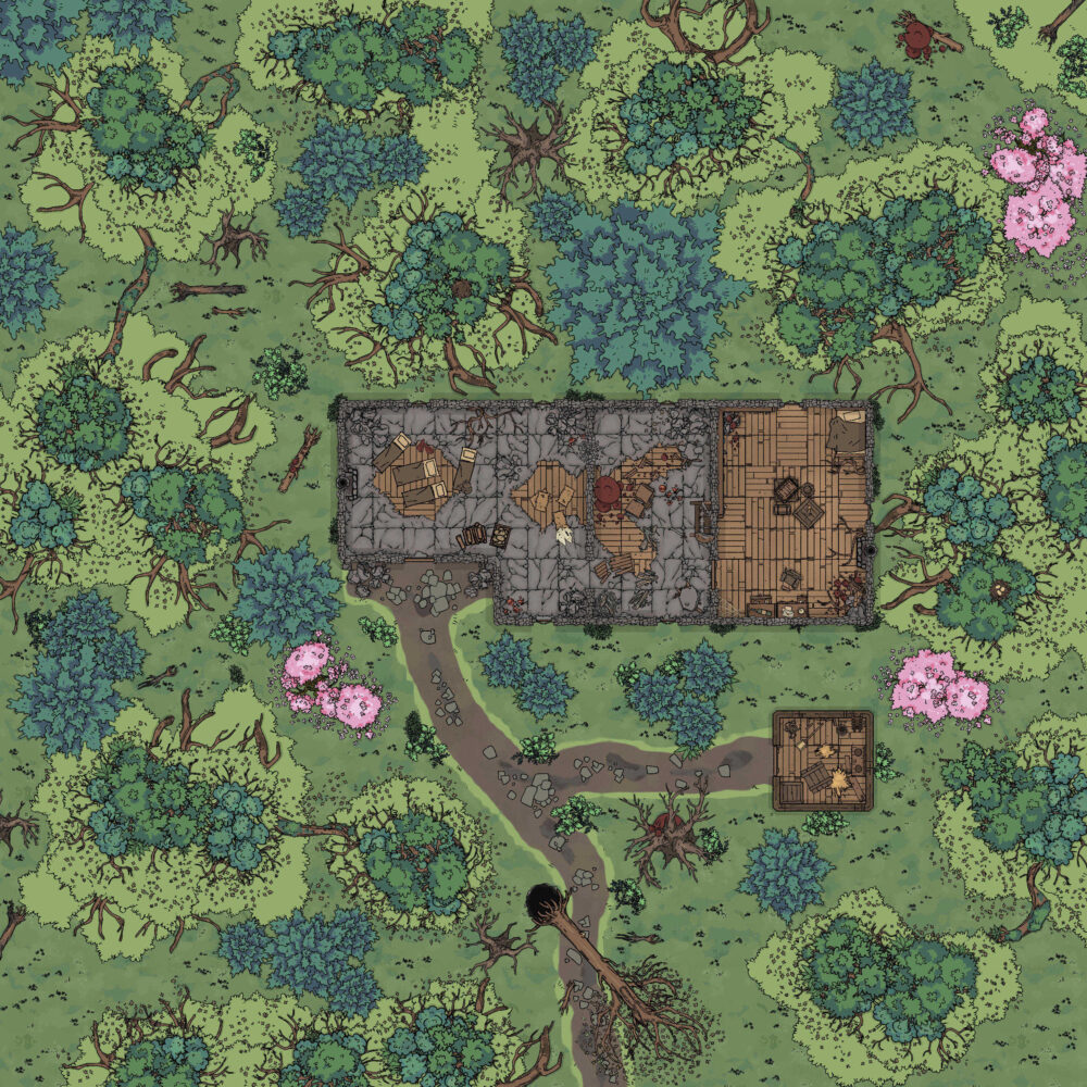 'Ruined Cottage' Encounter Battlemap