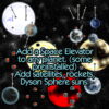 Inhabited Solar System Maker with Technology, Celestial Objects, Starfields planets suns dyson sphere space elevator atmosphere rings add ons seamless star fields sci-fi science fiction scifi map making kit tech dyson sphere artificial sun space elevator satellites rockets demo
