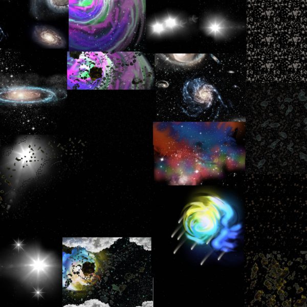 Space Junk asteroids nebulas meteors comets periodic table of elements mining labels for sci fi space opera game Tiffany Munro Feed the Multiverse map making assets