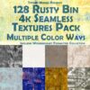 128 Rusty Bin Seamless Textures for Cartography and Mapping