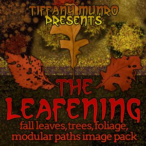 The Leafening fall leaves tree leaf foliage weeds leaf piles path ground ttrpg virtual tabletop vtt assets for battlemap in RPG roleplaying game dungeon master game master assets