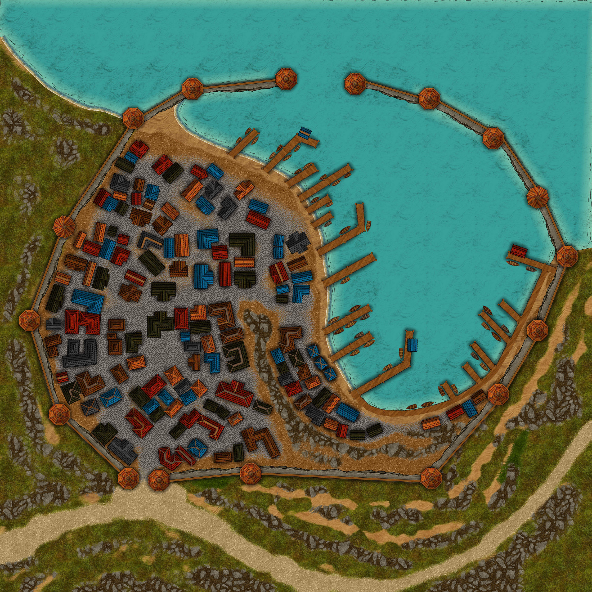 Targos One Of The Ten Towns In Icewind Dale Cartographyassets