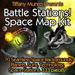 Battle Stations! Space Map Kit with Tech, Suns and Star Tile Kit for Dungeon Draft space solar system