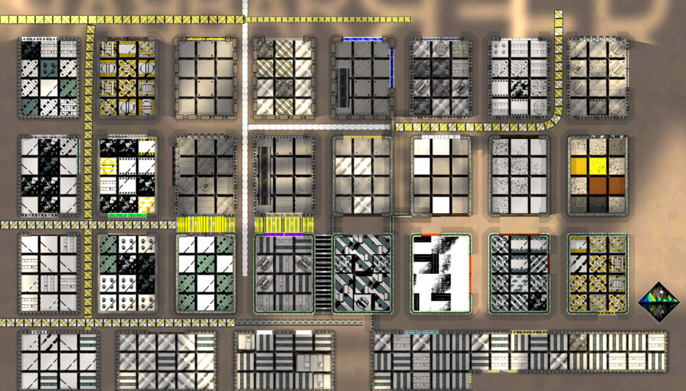 sci-fi floors, portals, walls, terrain, paths, lights for DungeonDraft