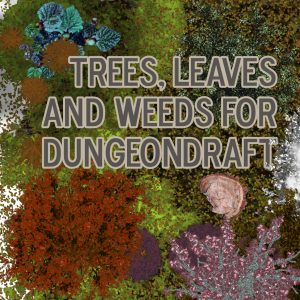 Trees, leaves and weeds autumn spring summer fall grass and foliage for Dungeon Draft battlemaps TTRPG