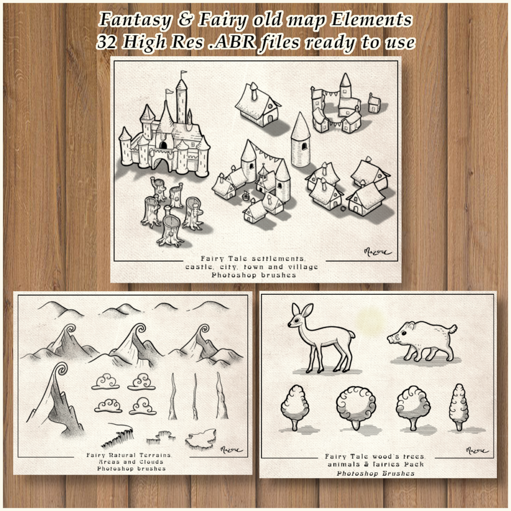 brush cartography assets photoshop fantasy fairy