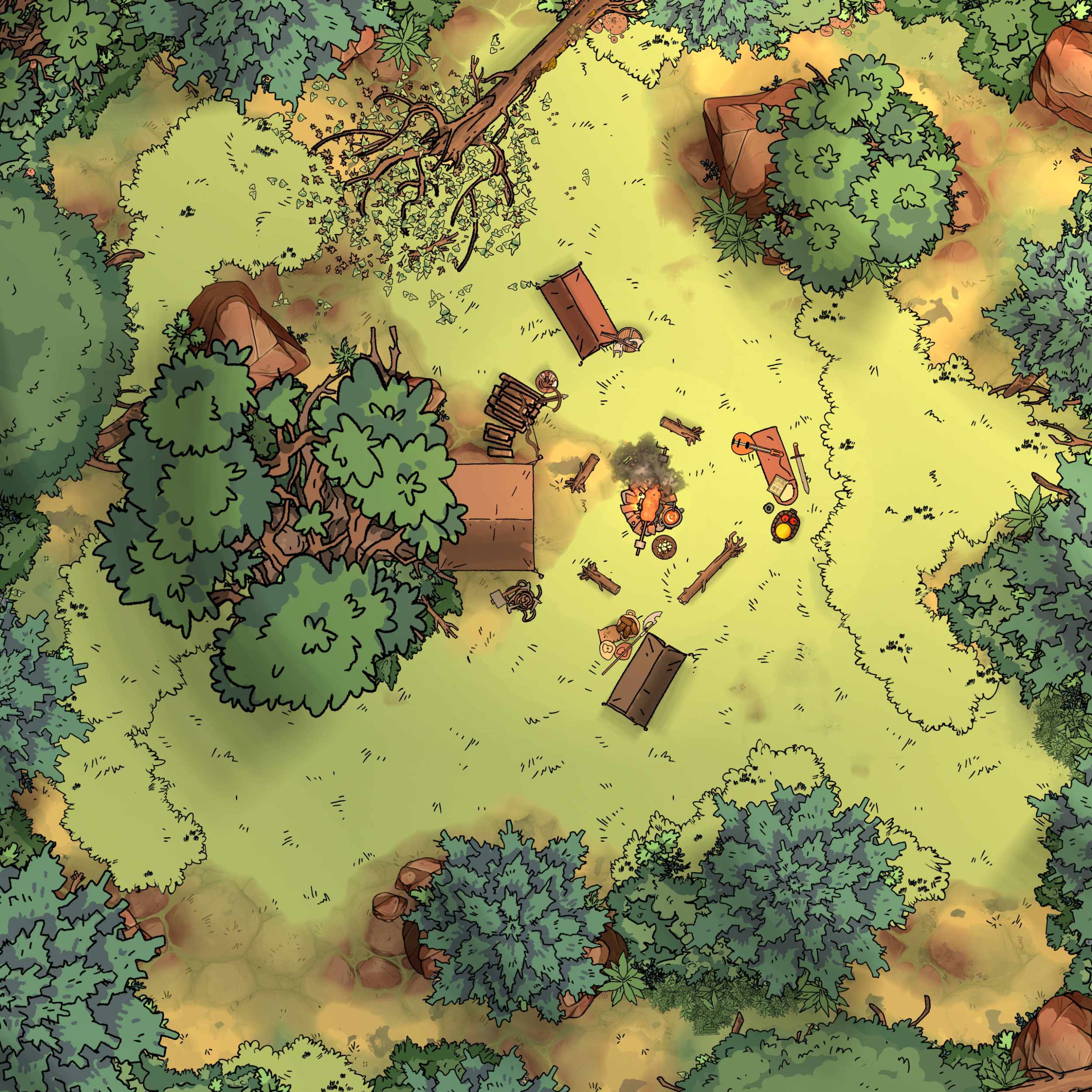 Seasonal Campsite [20 x 20] - CartographyAssets