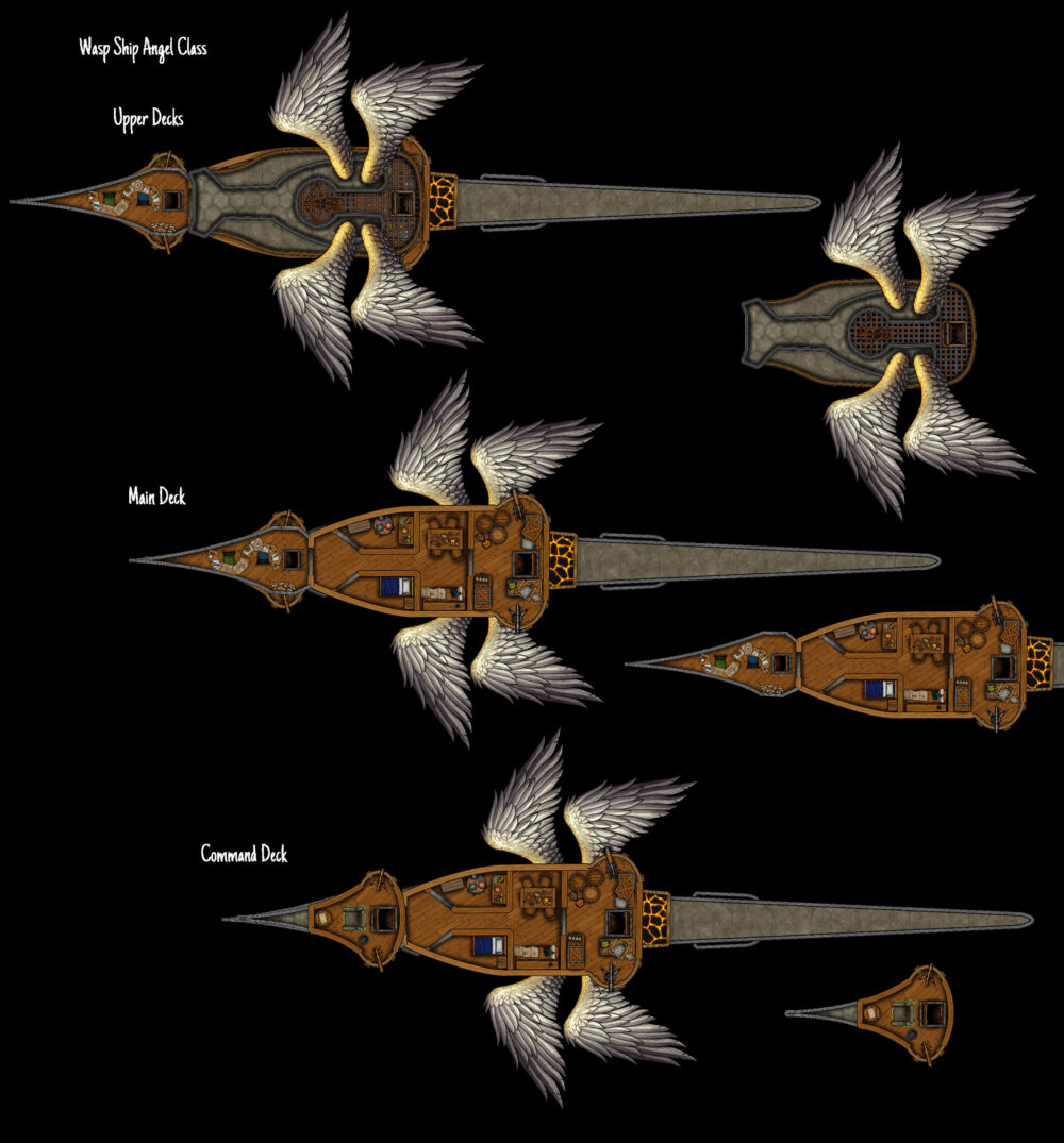 Spelljammer 5e Wasp Ship Angel Class