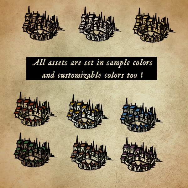 customizable and sample towns castles