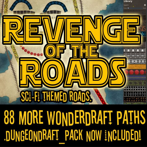 Revenge of the Roads road path rail monorail railroad railway way lane tech sci-fi dot dashed wonderdraft pathways paths for DungeonDraft sci-fi themed