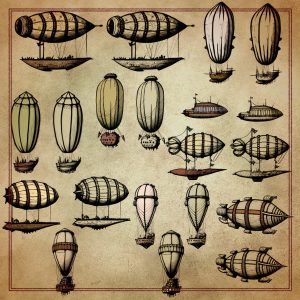 Wonderdraft assets airships fantasy map dirigible balloons zeppelins pack