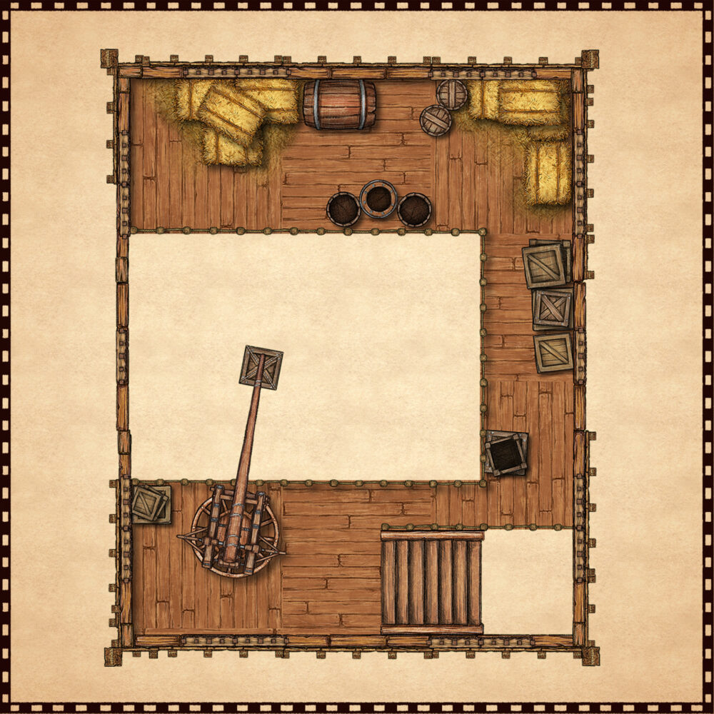 DAIA'S BUILDING TILES: Small Stable Prefab (13x15 tiles) for Battlemaps & More (Foundry VTT Compatible) - Image 3