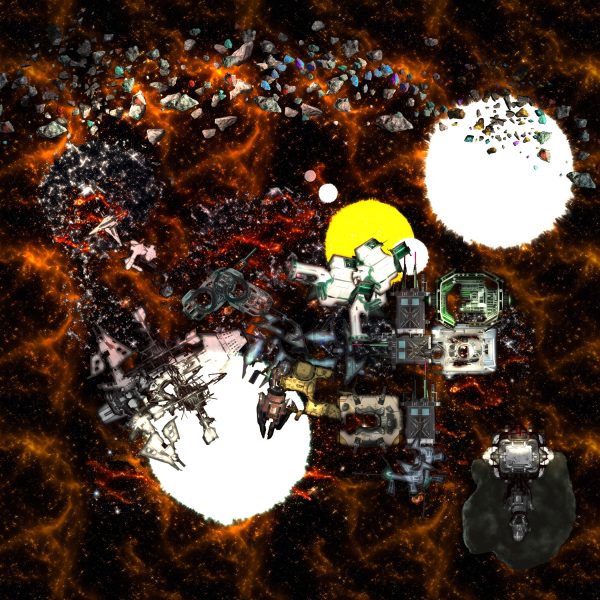Space Junk 2 space wreckage rubble sci-fi trash asteroids and suns for DungeonDraft and .pngs cartographyassets science fiction cartography assets map making battlemap scifi battlemap