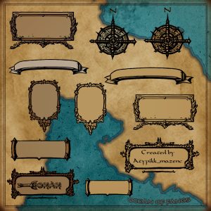 conan the barbarian fantasy map assets theme compass rose compassrose windrose