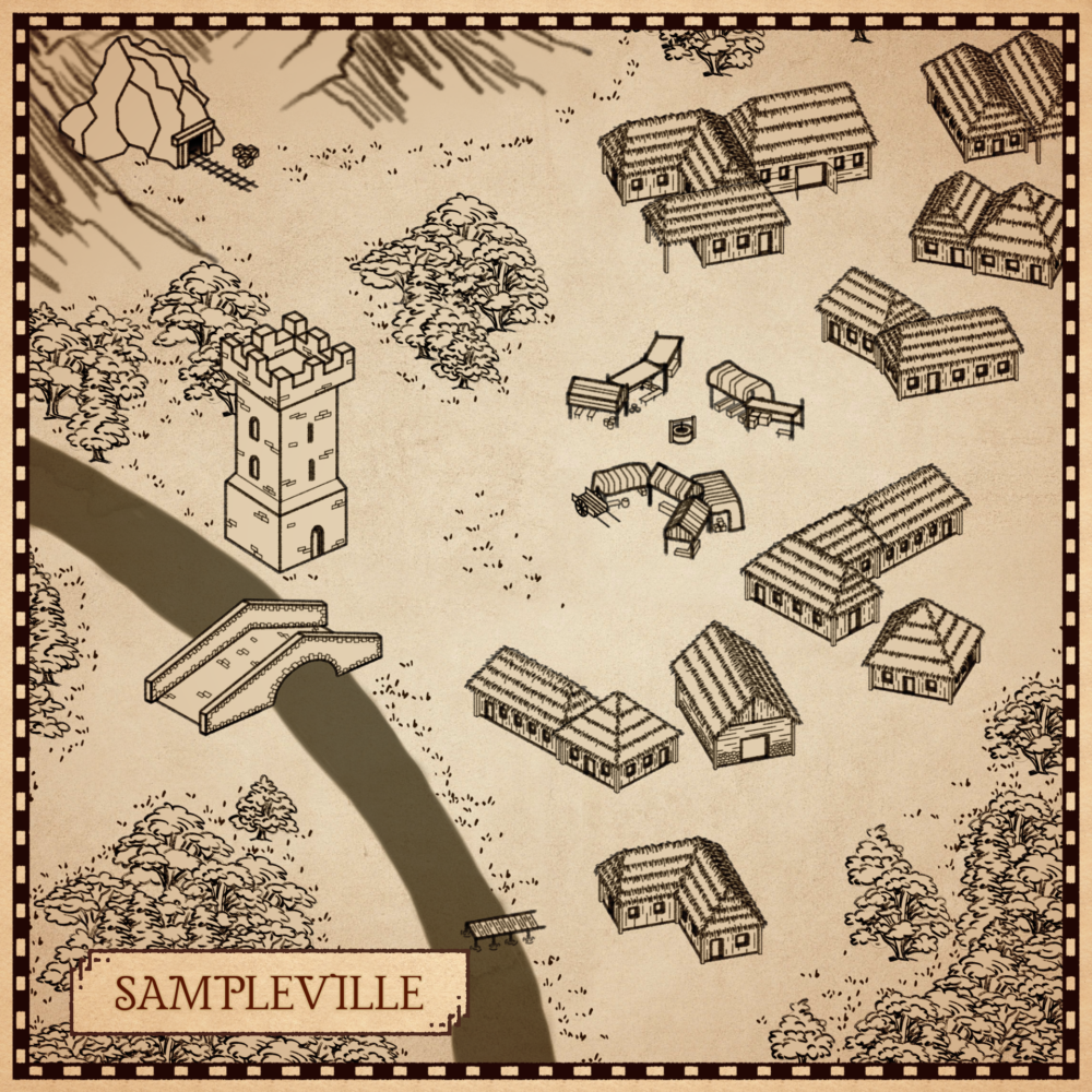 DAIA'S VILLAGE PACK 3 - REDONE: Medieval Bridges, Towers, Lighthouses, Mines, Markets, Wells, Furnaces, Docks & Carts - Image 2