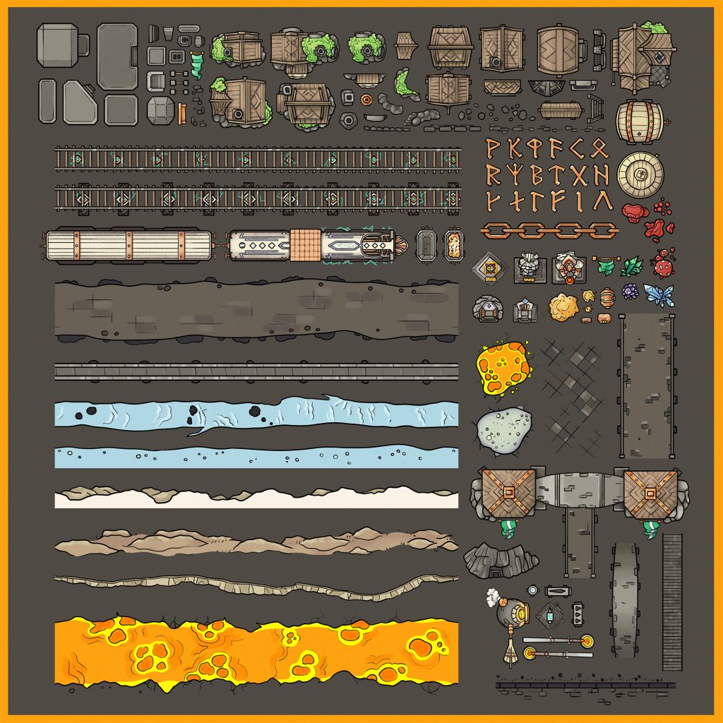 In this pack you will find 100 assets and 17 paths, all in the Dwarven style!