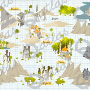 Map builder illustrations for fantasy and medieval map 4