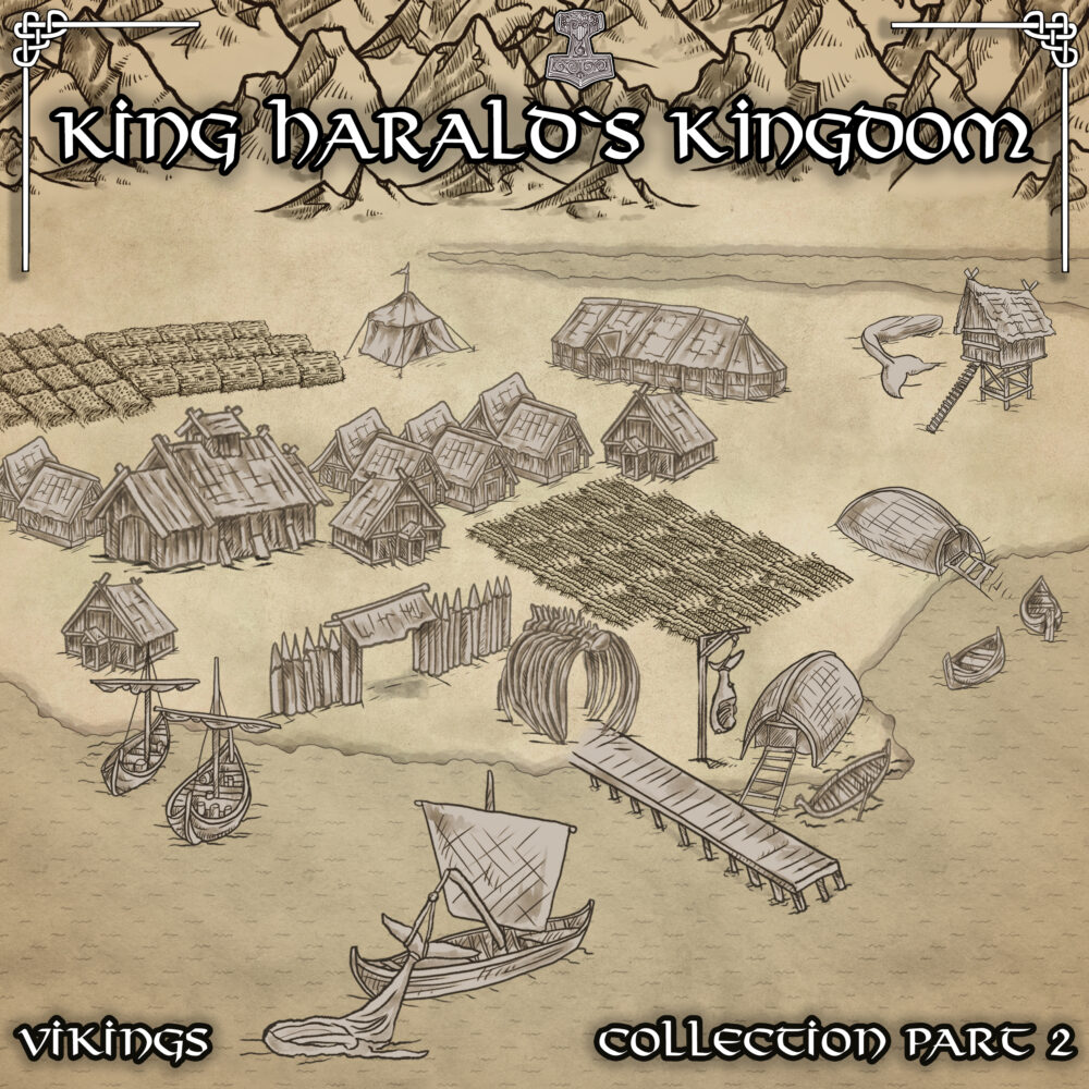 Viking Age - King Haralds Town Settlements - Custom Colorable (Oldschool Isometric) - Image 2