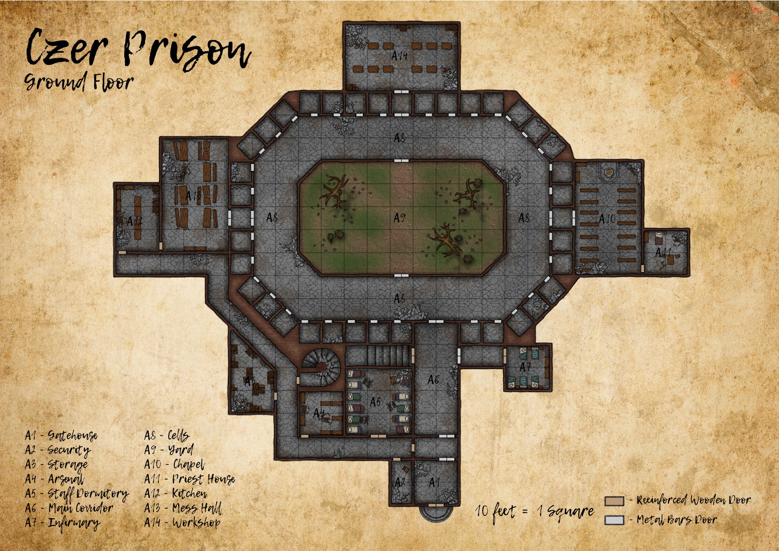 Daia S Czer Prison Map A Three Level