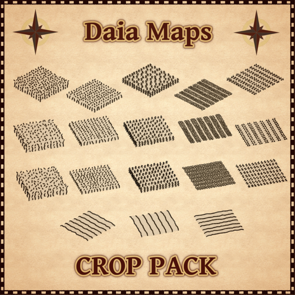 DAIA'S CROP PACK - 18 Crops, Plantations and Farmland for your medieval villages and cities