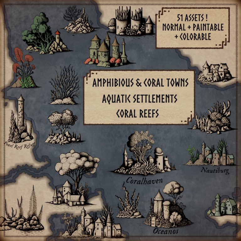 coral underwater towns cities hamlets wonderdraft