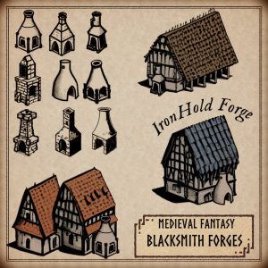 list of wonderdraft fantasy medieval blacksmith forge and furnace assets