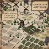 list of windmills, crops, farmfields plantations assets for Wonderdraft