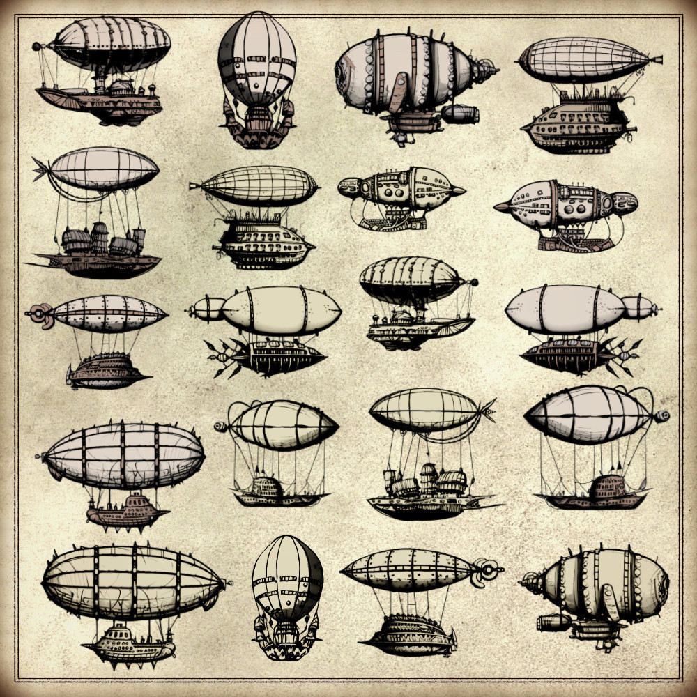 steampunk airships dirigibles