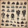 Wonderdraft assets, steampunk fantasy map assets, industrial, victorian