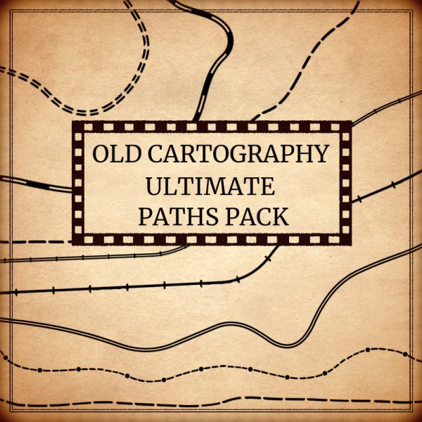 wonderdraft paths assets, roads, old cartography