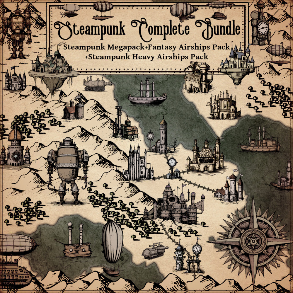 wonderdraft steampunk bundle assets
