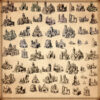 wonderdraft assets, vintage cartography, ruins, ruined buildings, ruined towns, abandoned towns