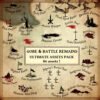 wonderdraft battle remains and gore assets, vintage style