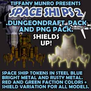 Space ships 2 for dungeon draft dungeondraft_pack other world mapper sci-fi science fiction cyberpunk vehicle tokens