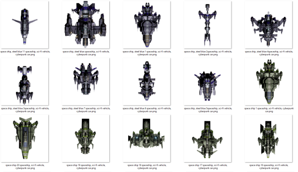 Space ships 2 for dungeon draft dungeondraft_pack other world mapper sci-fi science fiction cyberpunk vehicle tokens
