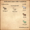 wonderdraft assets, old cartography symbols, farm animals, wildlife, beasts, giant spiders, cattle pens