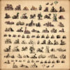 vintage assets, tribal and tropical assets, african towns, stilt towns, villages, volcanoes, palm trees, Wonderdraft