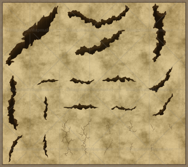 a series of ravines and cracks found on the asset pack