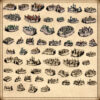 wonderdraft assets, old cartography fantasy map assets, medieval walled cities, medieval walled towns