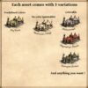wonderdraft assets, vintage old cartography assets for fantasy maps, orcish and barbaric settlements and towns
