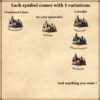 Wonderdraft assets, vintage fantasy map assets, demonic lovecraftian horrors, creepy symbols and map elements, antique