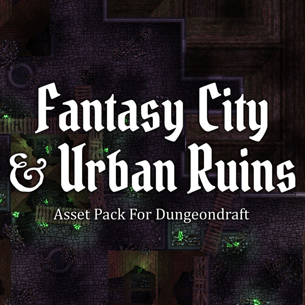 Fantasy City & Urban Ruins Asset Pack for Dungeondraft