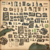 wonderdraft assets, vintage cartography, city map assets, town map assets, local medieval fantasy map