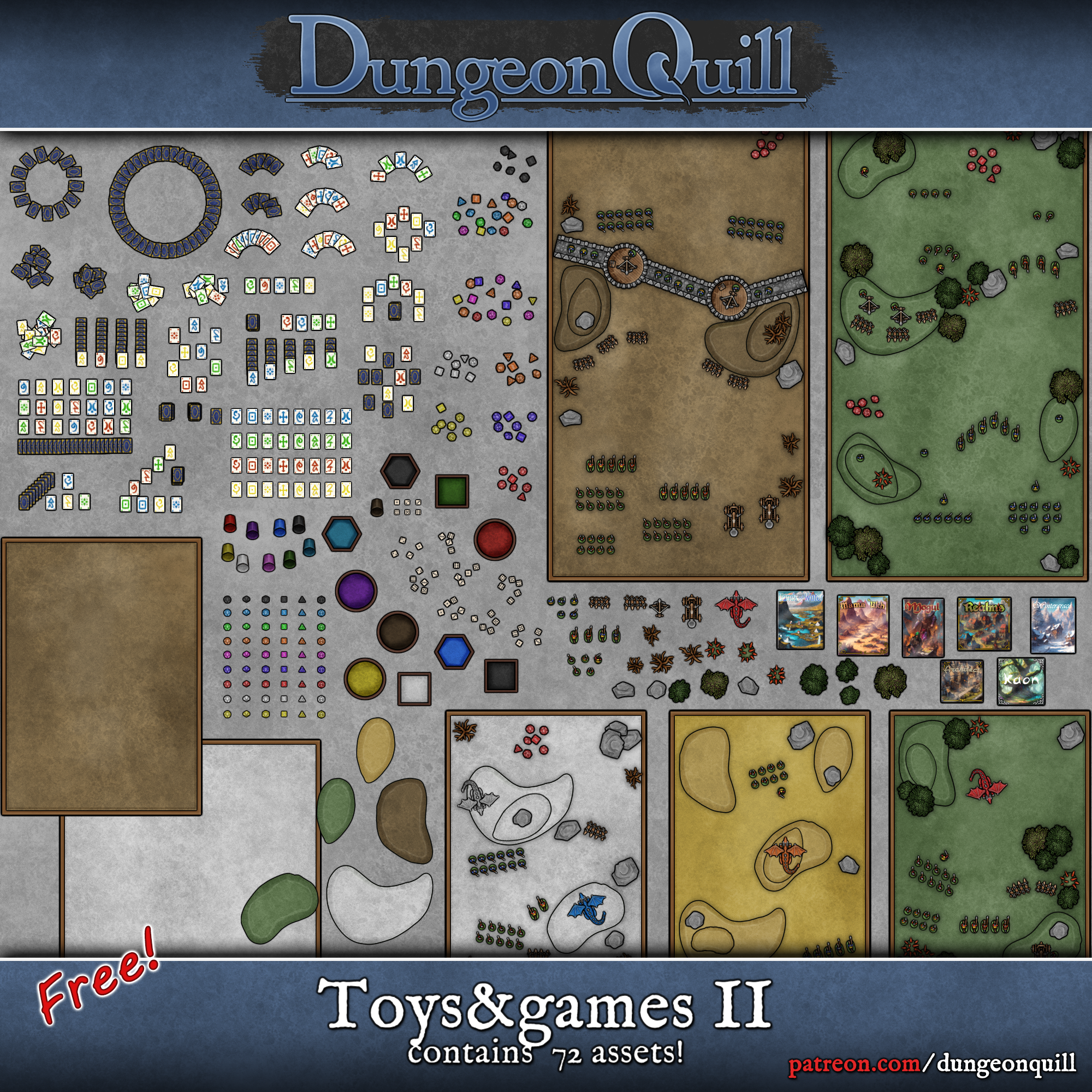 Free DungeonQuill toy and game assets : r/dungeondraft