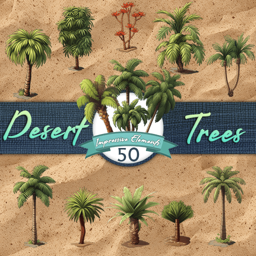  🌟 Impressive Elements: Desert Trees Pack bring a desert-inspired aesthetic to your projects.