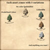fantasy winter, christmas trees, bigfoot, candy canes, wonderdraft assets, vintage cartography assets
