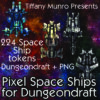 Ti's Pixel Art space ship tokens for DungeonDraft sci fi vehicles .png token pack