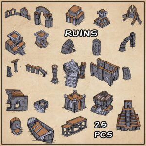 Free TTRPG Battlemap - Raider's Ruined Temple of the Lost Ark •